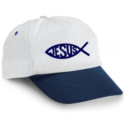 Sapca doua culori(bleumarin-alb),Jesus